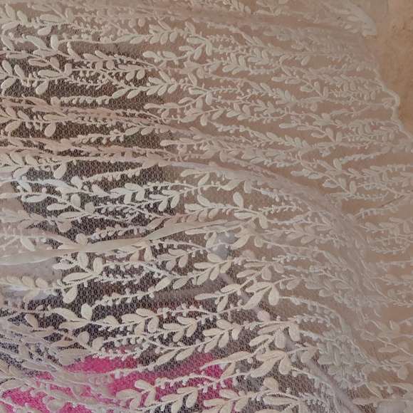 DISTURBIA UK20 US16 EVANGELINE LACE KIMONO CREAM SHEER FOLIAGE - Picture 13 of 13